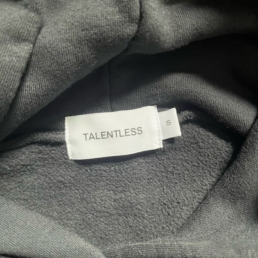 Talentless Activewear Hoodie Women's Unisex Small Black Lightweight Cotton Long - Picture 4 of 6